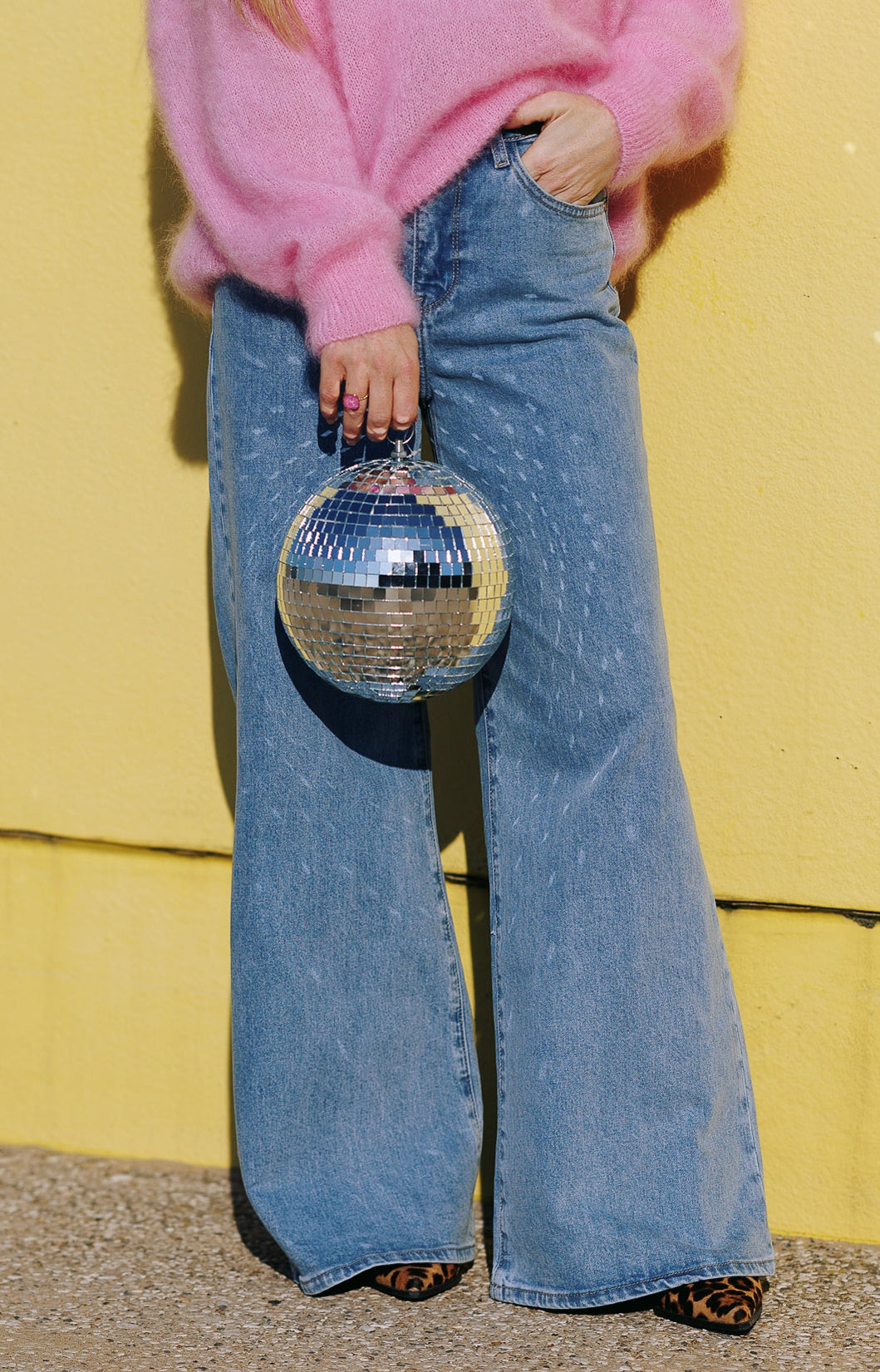 Jeans flared licht