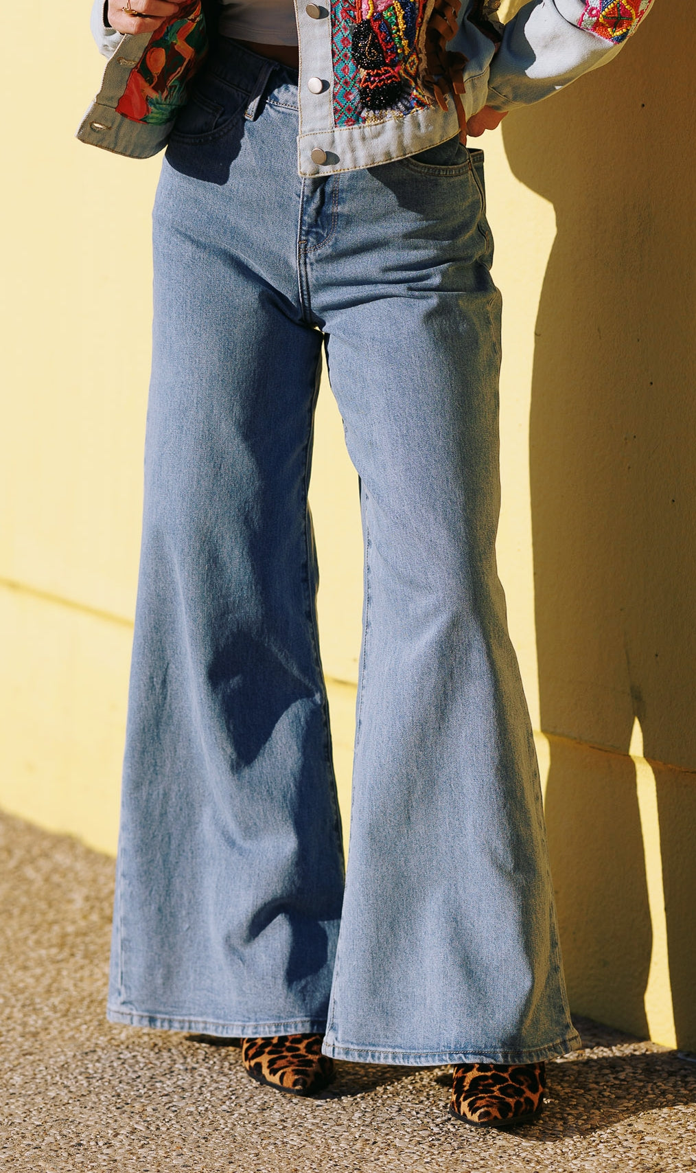 Jeans flared licht