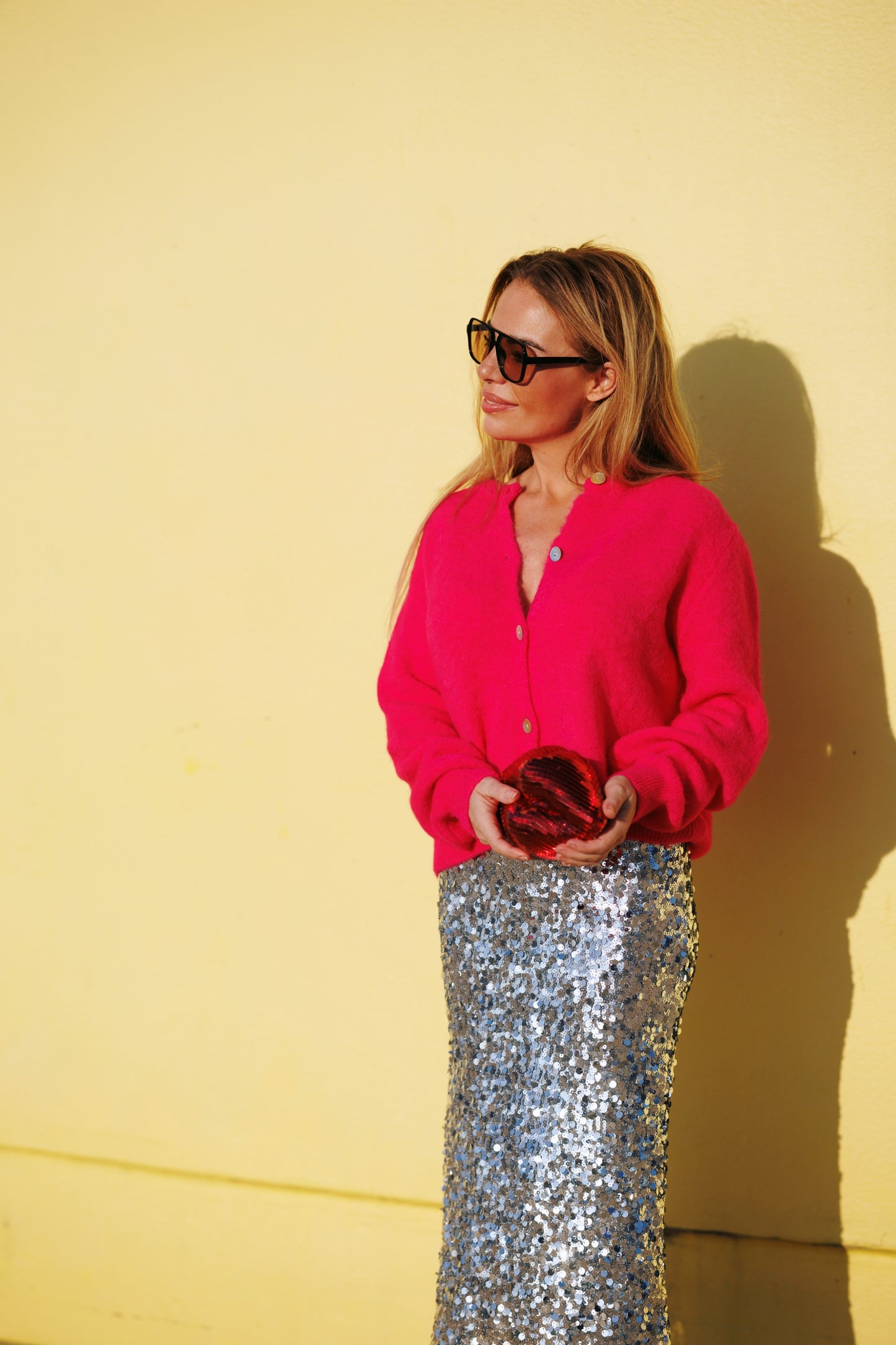 Knitwear gilet roze