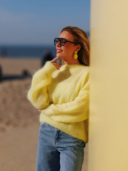 Knitwear - Mohair geel