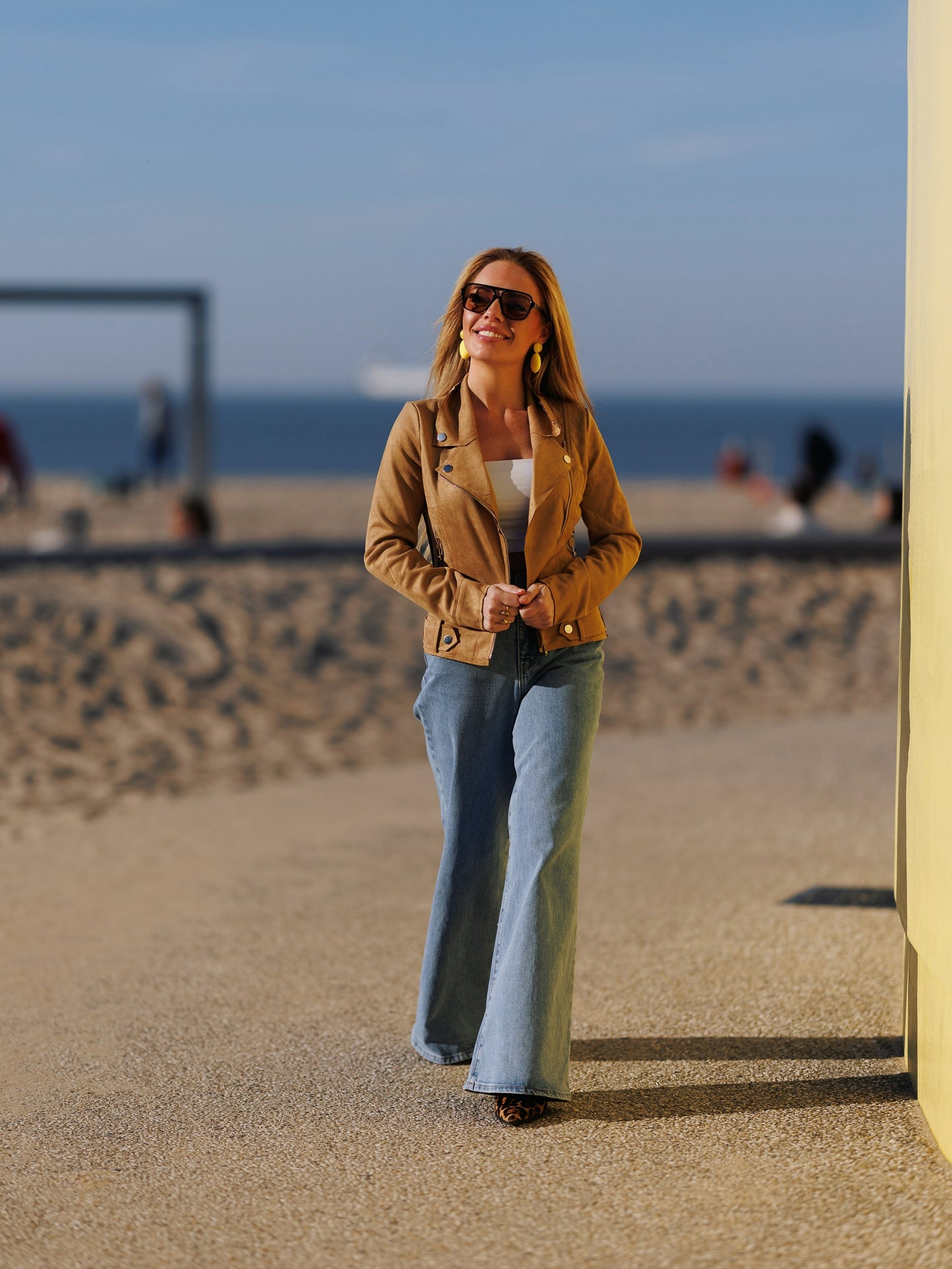 Jas suède camel