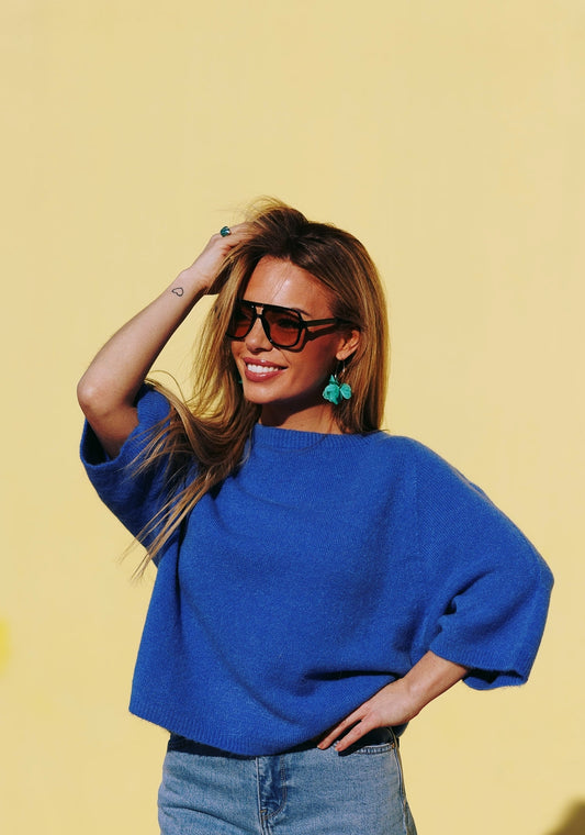 Knitwear Alpaca - jeansblauw